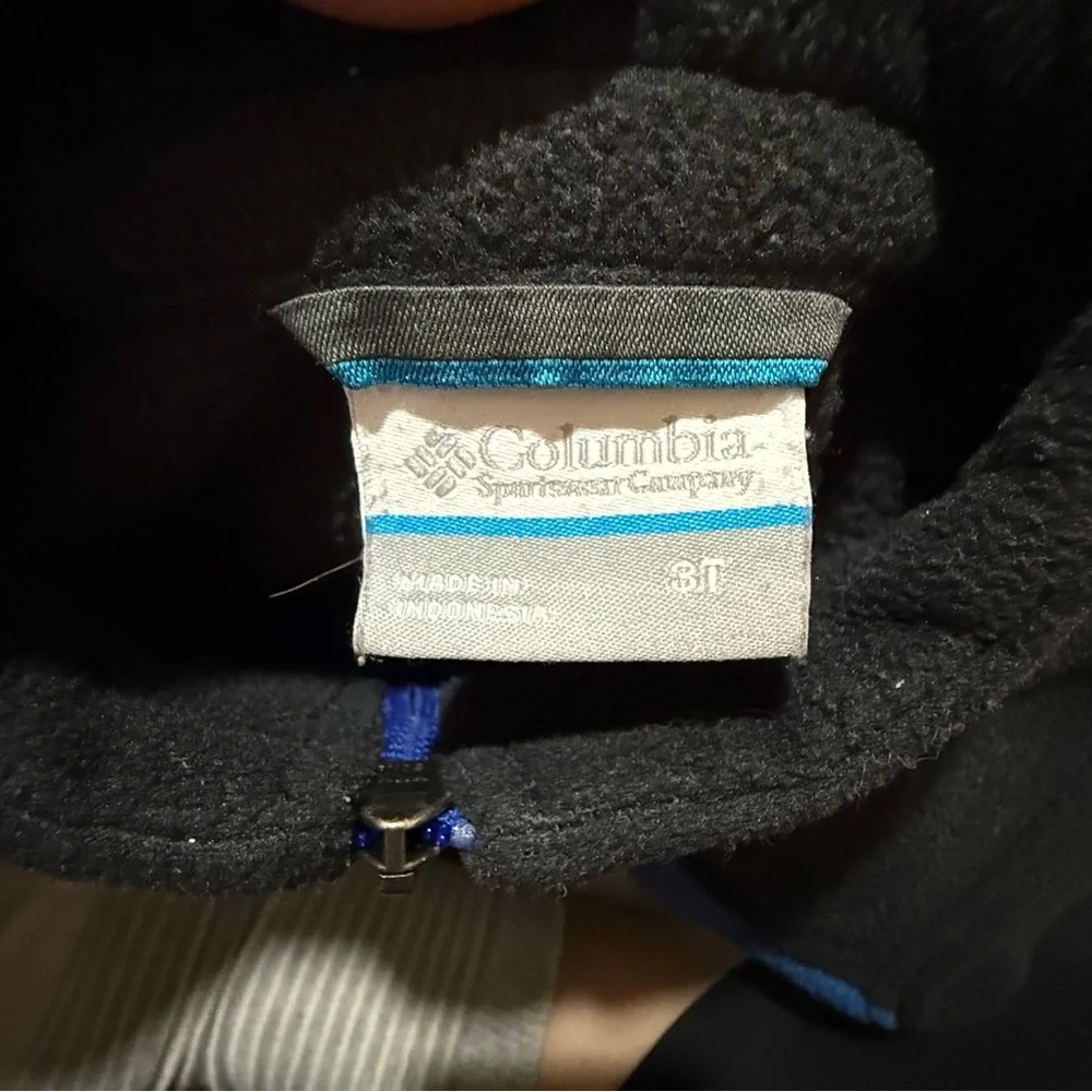 Columbia Black and Blue Fleece Jacket 3T